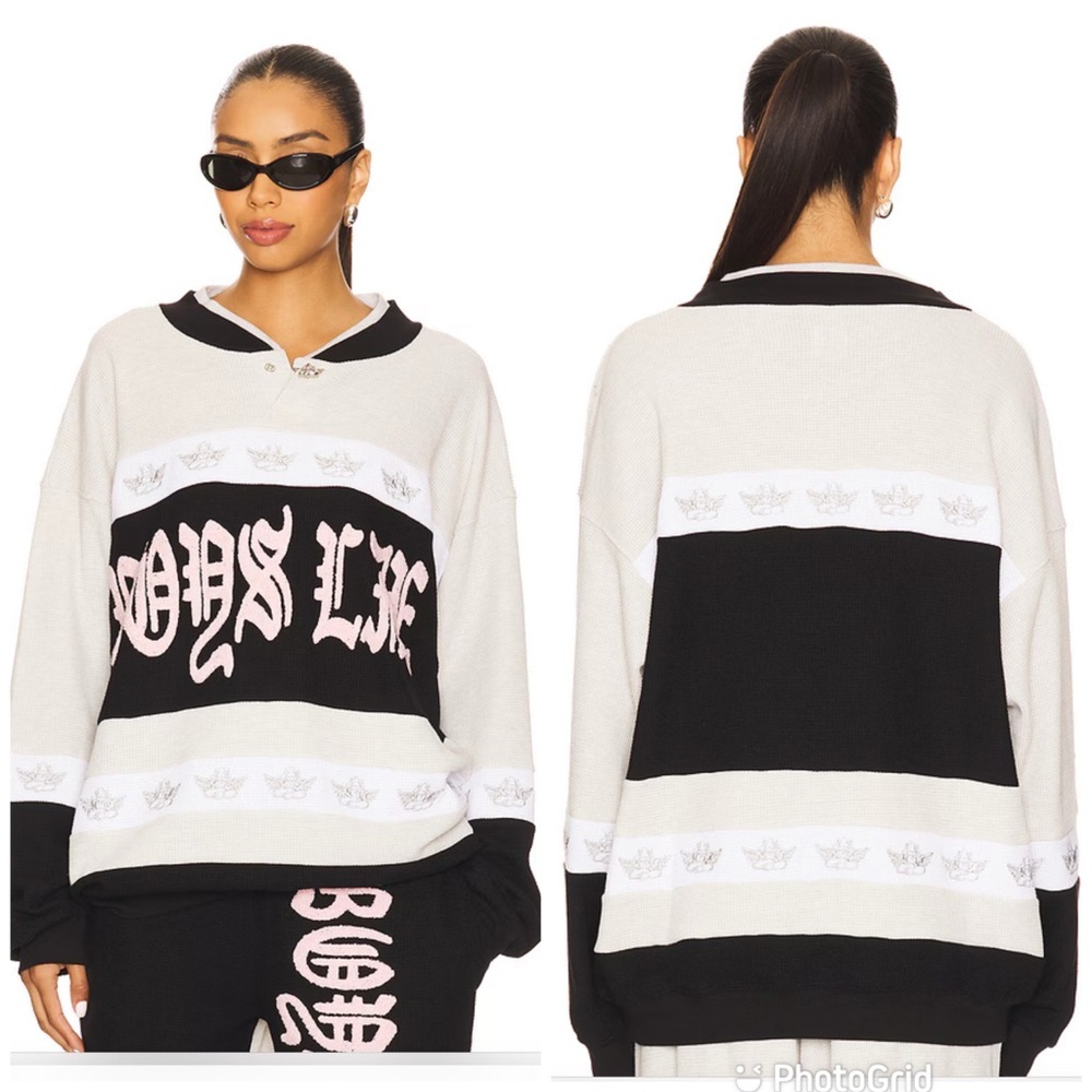 Boys Lie High Class Private School Ride Sweatshirt in Heather Grey